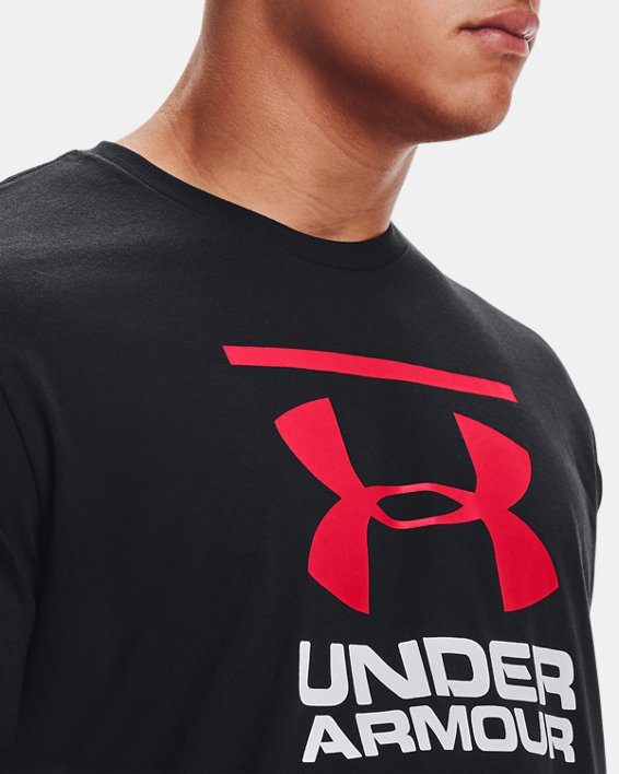 Men's UA GL Foundation Short Sleeve T-Shirt, Black, pdpMainDesktop image number 3